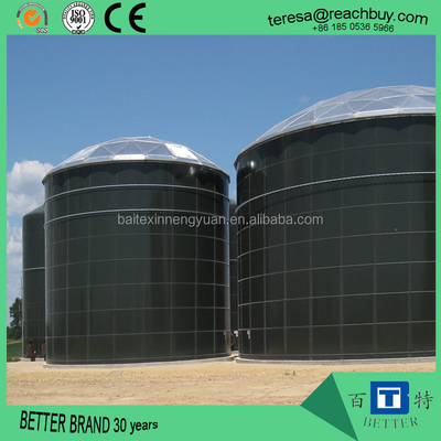 Strong Resistance In Collision Steel Biogas Digester Anaerobic Fermentation Storage Tanks For Grains, Liquid Fertilizer, Manure Water